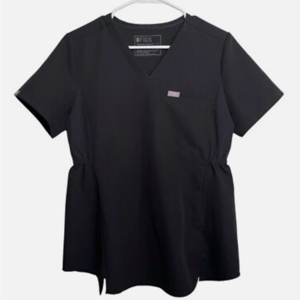 Figs Women's Black Short Sleeve Top